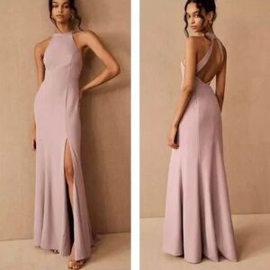 BHLDN Lavender Backless Maxi Dress